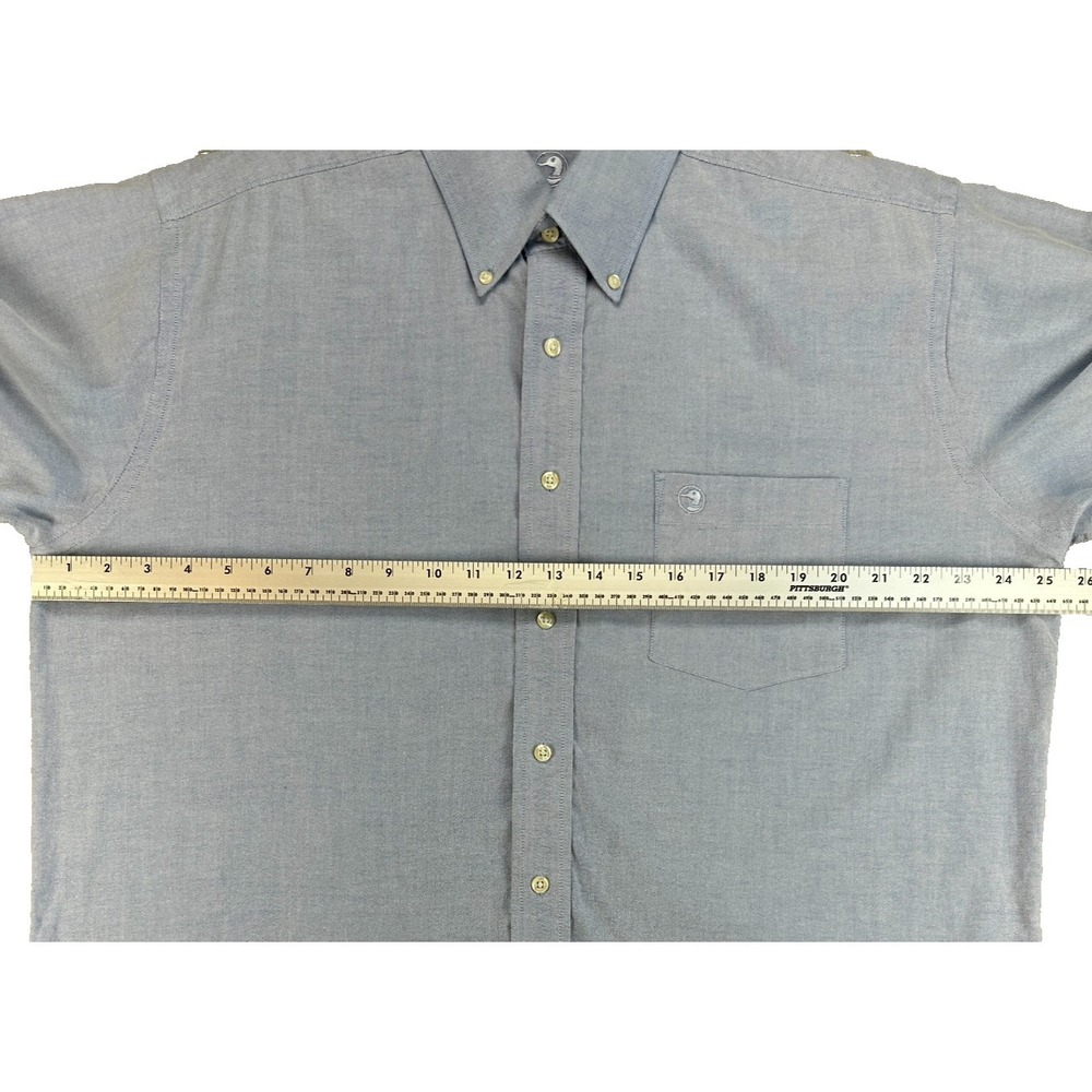 Duck Head Mens L SS Button Up Shirt Blue 16 Old Money Country Club Preppy Staple - Picture 6 of 8